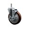Service Caster 5'' Maroon Poly Wheel Swivel 7/16'' Grip Ring Stem Caster with Brake SCC-GR20S514-PPUB-MRN-TLB-716138 - alternate 1